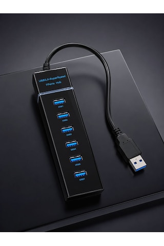 7 Girişli Usb 3.0 Hub 5gbps Led Göstergeli Usb Çoğaltıcı