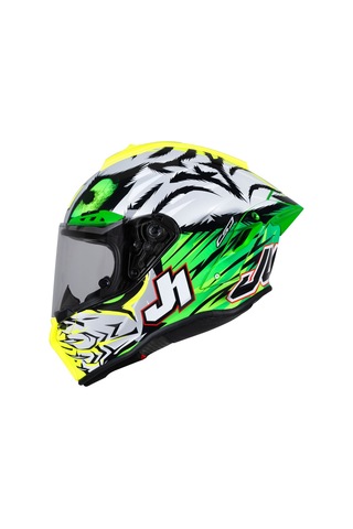Just1 J-gpr Animal Replica Kapalı Motosiklet Kaskı Siyah Gri Sarı Yeşil Siyah - Gri - Sarı