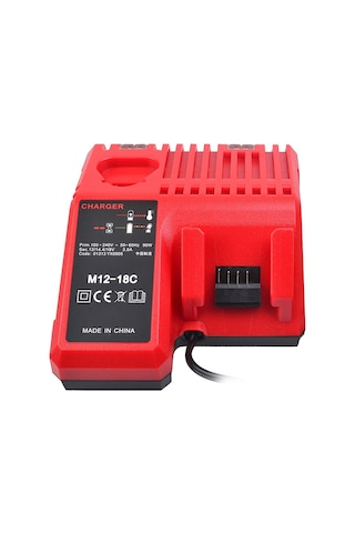 Monyee Milwaukee 12v-18v Lityum Pil Şarj Cihazı, 8 Korumalı, Geniş Voltajlı, Avrupa Standartı M12-m18 Uyumlu