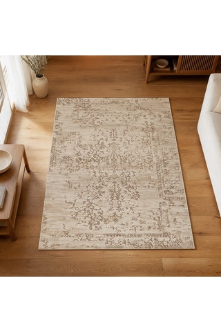Kartela Halı Siro Halı Kaymaz Taban Makinede Yıkanabilir Halı Bej - 200 X 300 Cm