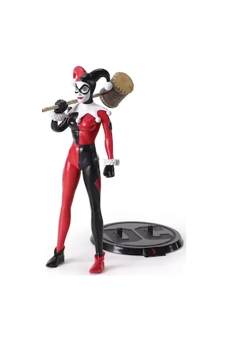 Noble Collection- Bendyfigs Dc Harley Quinn- Jester Noble Collection- Bendyfigs Dc Harley Quinn- Jester