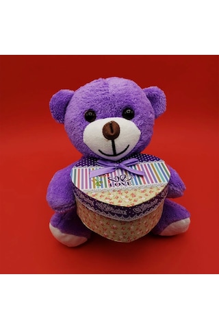 Sevimli Kalp Kutulu Peluş Ayıcık Asorti