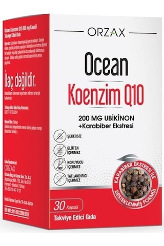 Ocean Koenzim Q10 200 Mg 30 Kapsül Ocean Koenzim Q10 200 Mg 30 Kapsül