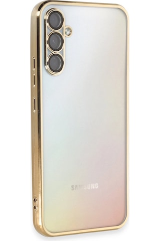 Newface Samsung Galaxy Uyumlu A54 5g Kılıf Razer Lensli Silikon Semeglbl - 83 - Gold