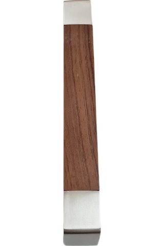 Metal İnox Ayak Ceviz Desenli 224 Mm Kulp 7 Adet Dolap Ve Çekmece Kulbu Krom