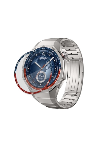 Sneezy Huawei Gt5 Pro 46mm Uyumlu Renkli Kadran Polymer Temperli Nano 0.5 Mm Watch Ekran Koruyucu