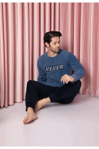 Sude Erkek Bisiklet Yaka Kışlık Polar Pijama Takımı A100/73 - 1 Adet 001