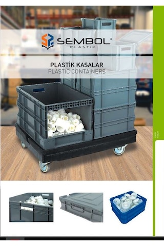 Sembol Plastik Spk 4617 Plastik Kapalı Sanayi Tipi Kasa Gri