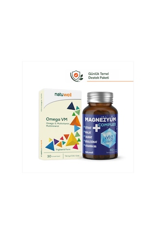 Omega Vm 30 Yumuşak Kapsül Ve Magnezyum Complex 60 Tablet