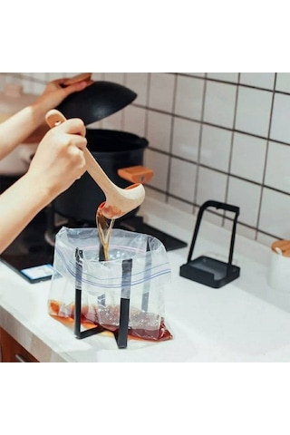 Dancemonkey Cbtx Nordic 4 Kollu Çöp Torbası Tutucu, Katlanabilir Demir Raf - Siyah Yatak Odası Çok Renkli