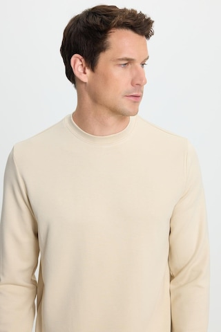 Tudors Erkek Relax Fit Rahat Kesim Uzun Kollu Ekstra Yumuşak Bisiklet Yaka Kemik Rengi Sweatshirt-41870 Kemik