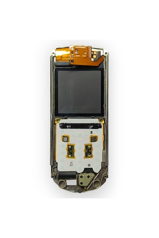 Nokia 8800 Sirocco Ekran Orta Kızaklı Kasa Kamera Nokia 8800 Sirocco Uyumlu Kızaklı Tuşbortlu Ekran