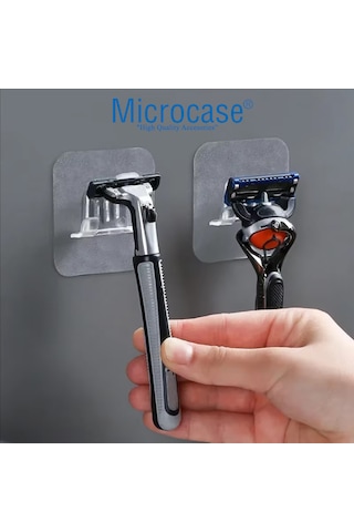 Microcase Güçlü Yapışkanlı Tıraş Bıçağı Tutucu Askılığı -al4940 2 Adet Şeffaf