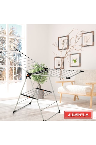 Tevalli T-Mt13 Kurudy Style Alüminyum Çamaşır Kurutmalık Gri