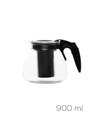 Porsima 5415 Isıya Dayanıklı 900 Ml Süzgeçli Cam Demlik Çay-bitki Çayı Demliği Şeffaf