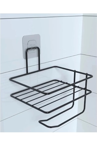 Pratik Yapışkanlı Metal Tuvalet Kağıdı Tutucu Çok Renkli