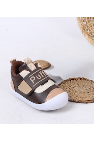 Papucumun Dünyası Ortopedik İlk Adım Bebek Ayakkabısı Çocuk Spor Babet Kahverengi