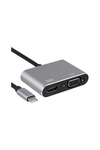 Winex 2 In 1 Type-C to 4K HDMI VGA Çevirici ve Dönüştürücü Adaptör