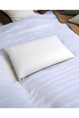 Hava Kanallı, Nefes Alabilir Ortopedik %100 Visco Yastık Yıkanabilir Kılıf Çantalı 60x40x15cm Beyaz