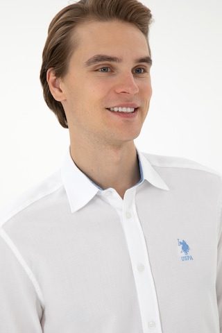 U.s. Polo Assn. Erkek Beyaz Gömlek Desenli 50292303-vr013 Beyaz