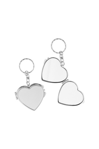 Suntek Katlanır Kalp Şekilli Mini Makyaj Aynası 2'li