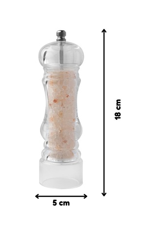 Akrilik Tuz Karabiber Değirmeni Öğütücü - Baharat Öğütücüsü, 18 Cm 2 Adet, Akrilik Değirmen 18 Cm Diğer