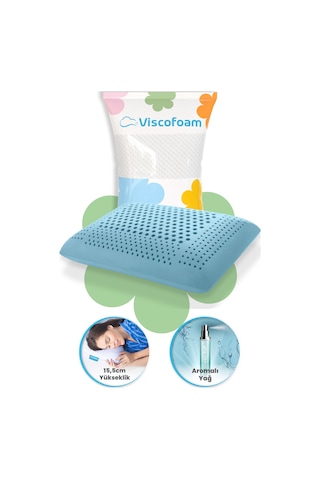 Viscofoam Aroma Terapi Hava Kanallı Ortopedik Yastık Visco Yastık Okyanus Esintisi 60x40x16cm