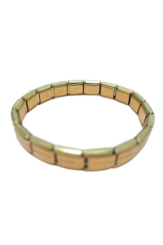 Çelik Bileklik İtalyan Charm Model Unisex Erkek Kadın 3 Mm 18 Cm Altın Sarısı Gold Gold