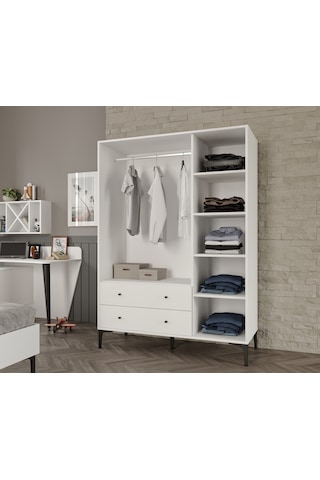 Trio White L Genç Odası %100mdf Beyaz