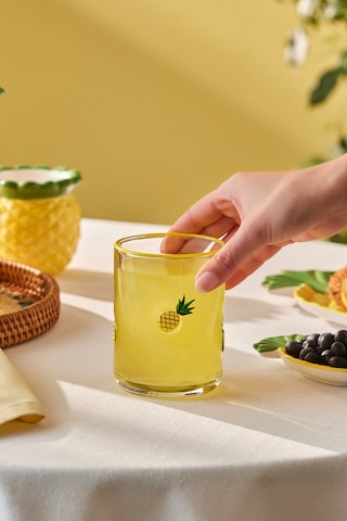 Karaca Pineapple Meşrubat Bardağı 420 Ml Sarı