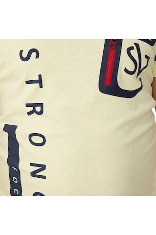 Toontoy Kids Toontoy Erkek Çocuk T-shirt Strong Baskılı Sarı