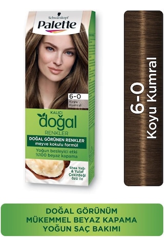 Palette Kalıcı Doğal Renkler Saç Boyası 6 - 0 Koyu Kumral X 3 Adet