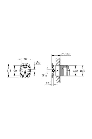 Grohe Rainshower Evrensel Sert Kutu 1/2 26483000 Mavi
