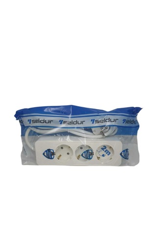 Asyagrup Seldur Üçlü Çocuk Korumalı Grup Priz 2 Metre Kablolu