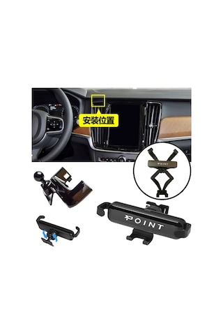 Volvo V90 Cep Telefonu Tutacağı Havalandırma Robotik Açılır Kapanır 2016 - 2024 Arası Siyah