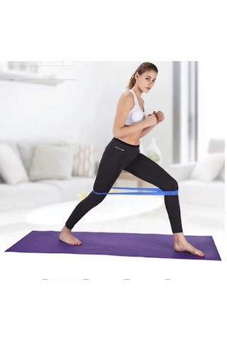 60 Cm Pilates Jimnastik Egzersiz Yoga Direnç Bandı Mavi - Hafif