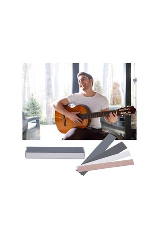 Hfambition Gitar Fret Düzeltici Leveller, Aluminyum Çelik, Elektro Gitar/bas/akustik Uyumlu, 4 Adet Zımpara Kağıdı İçeren Tamir Aracı