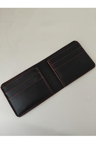 Luna Luster Hakiki Deri Bordo Yılan Derisi Lüks Seri Bifold Erkek Cüzdan Acı Kahverengi