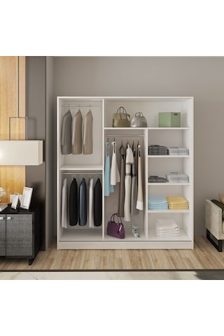 Afillibebek Tamamı Mdflam 3 Kapılı Sürgülü Gardrop Aynasız