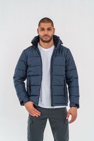 Tactical Şişme Mont Suya Dayanıklı Rüzgâr Geçirmez Dik Yaka Kapüşonlu Mont - 312-763-lacivert Lacivert