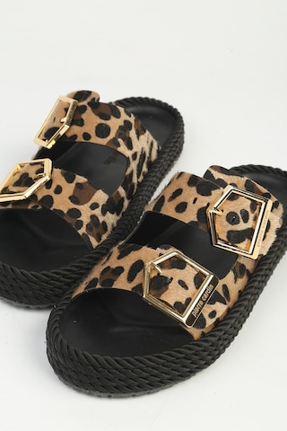 Pierre Cardin Kadın Leopar Terlik Pc-55813 Siyah