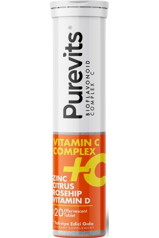 Purevits Vitamin C Komplex 20 Efervesan Tablet Purevits Vitamin C Komplex 20 Efervesan Tablet