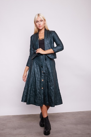 Kraş İnce Deri Yüksek Bel Yan Cepli Kiloş Uzun Etek-zümrüt - Zümrüt Zümrüt Yeşili