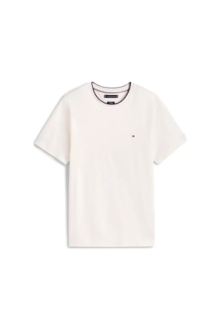 Tommy Hilfiger Cotton Modal Tee, Z00 Erkek Beyaz T-shirt