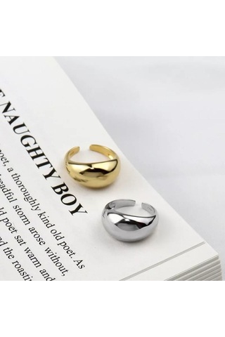 925 Ayar Gümüş Geometrik Unisex Ayarlanabilir Yüzük