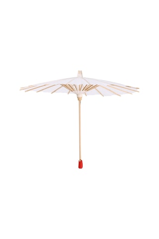 Yaozixa 20cm Beyaz Kağıt Şemsiye - El Boyama Dıy Uygun, Ahşap Kemikli, Vintage Görünüm, Okul Ve Ana-cocuk Aktivitesi İçin