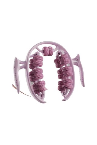 Fortunelane 26 Tekerlekli Bacak Masaj Cihazı - Dairesel Klempar Rulosu, Baldır Kas Gerginliği Azaltıcı, Vücut Geliştirici Ve Yumu Koyu Pembe