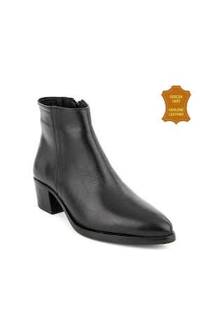 Hush Puppies Befasi 725011 Gerçek Deri, Anatomik, Kadın Bot Cilt Siyah Siyah Cilt