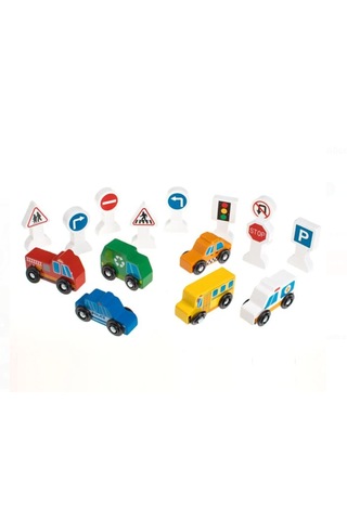 Ahşap Araçlar Trafik Seti