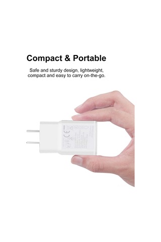 Hombey Beyaz Euro Standartlı 9v-1.67a/5v-2a Otomatik Uyumlu Hızlı Şarj Cihazı, Usb Şarj Aleti, Kablosuz Seyahat Şarjı